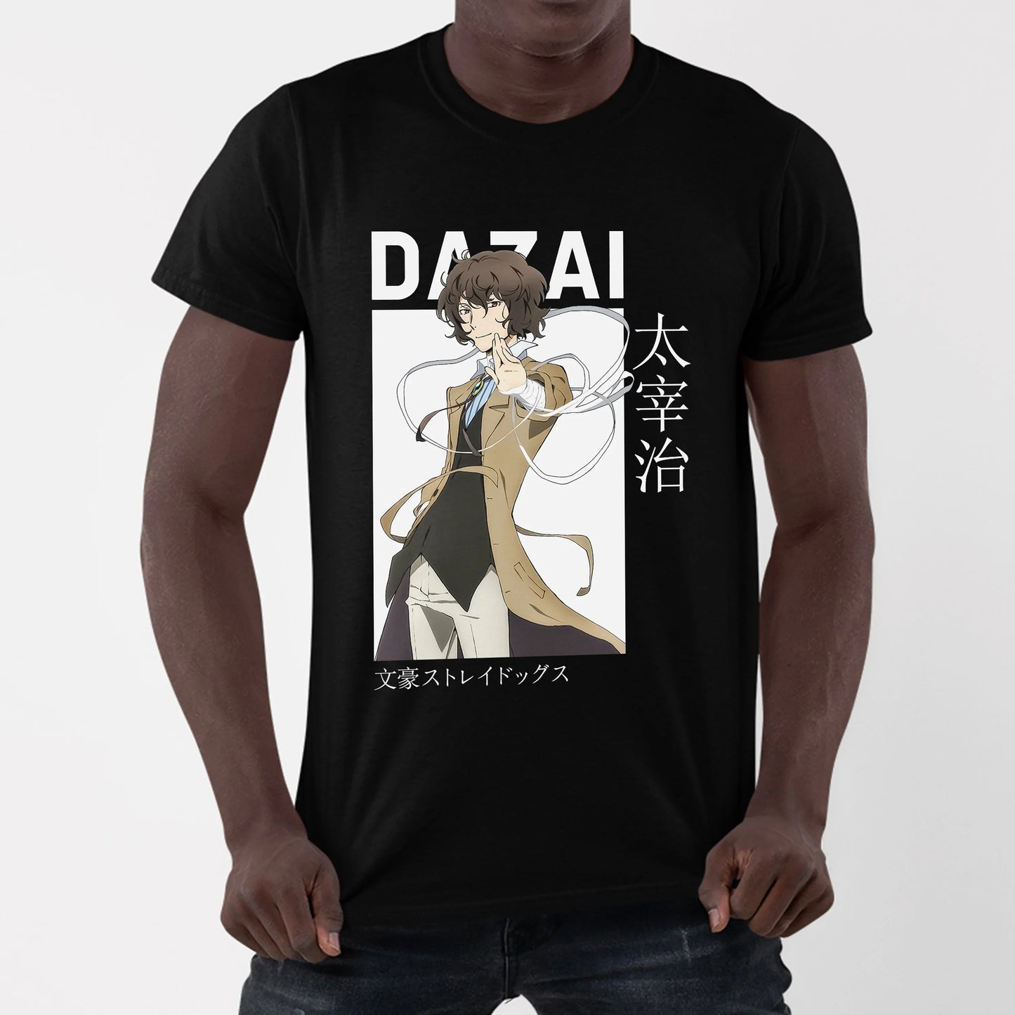 Camiseta Básica Dazai O. Bungou Stray Dogs-preto
