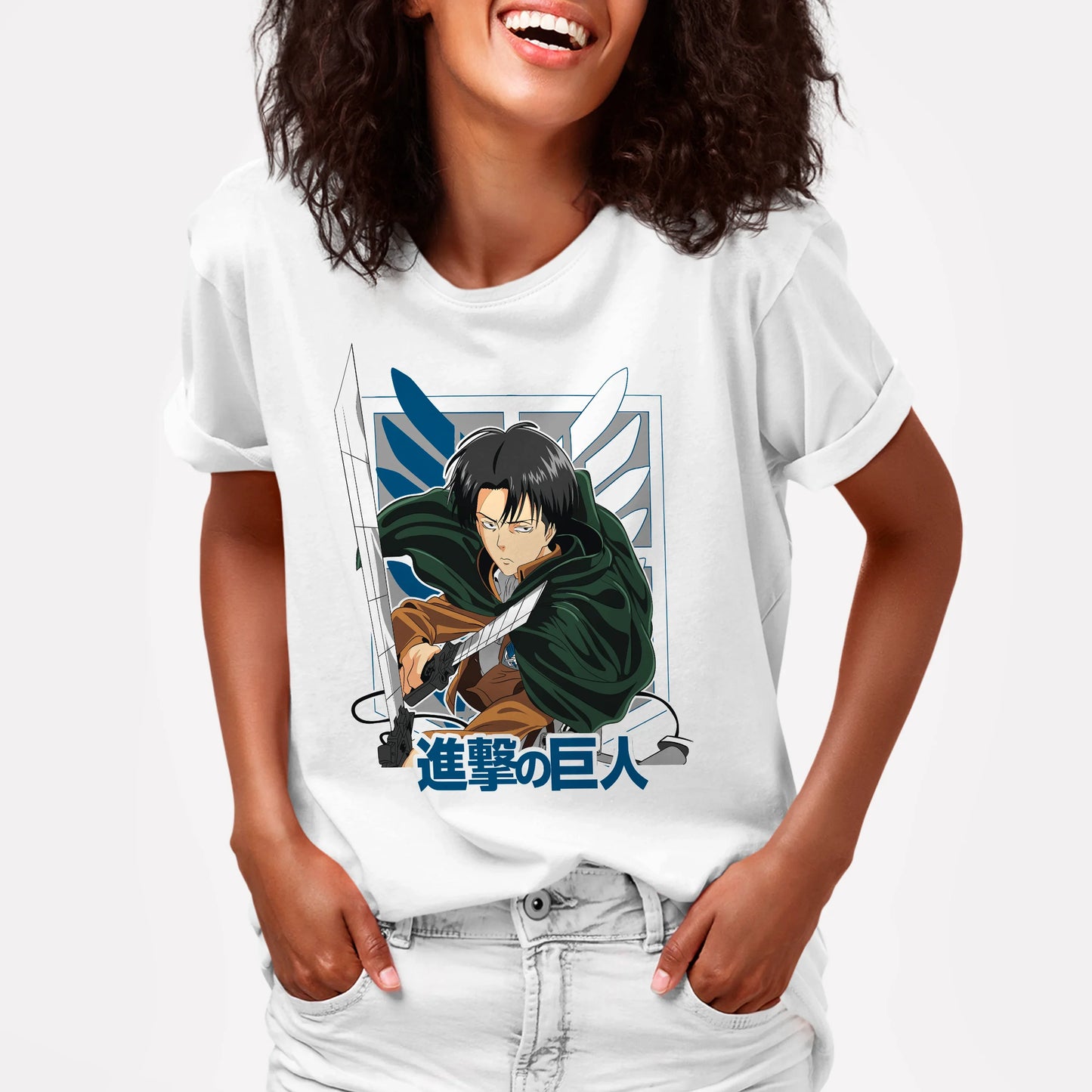 Camiseta Attack On Titan Levi Squad