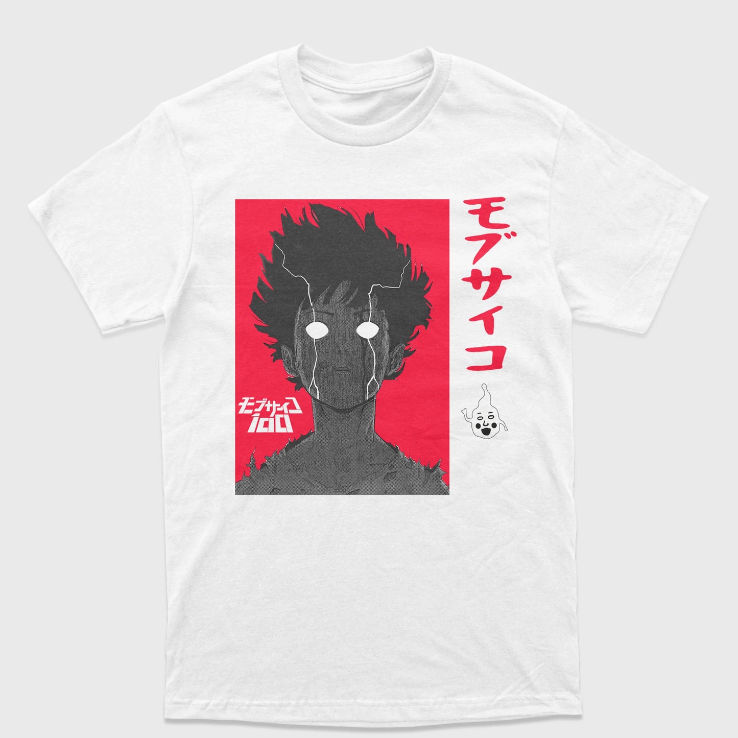 Camiseta Anime Mob Psycho 100-branco