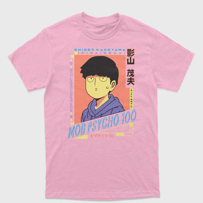 Camiseta Anime Mob Psycho 100 Body Improvement Club-rosa bebe