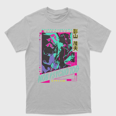 Camiseta Anime Mob Psycho 100 Shigeo Kageyama-cinza