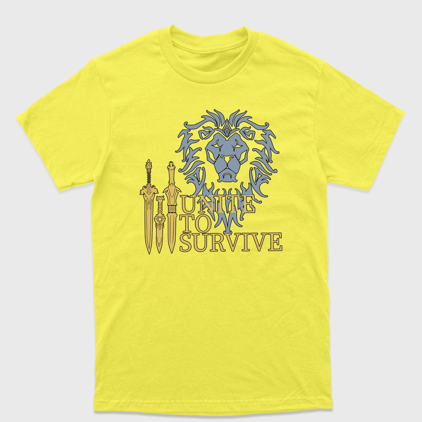 Camiseta Básica Unite to Survive Alliance WoW