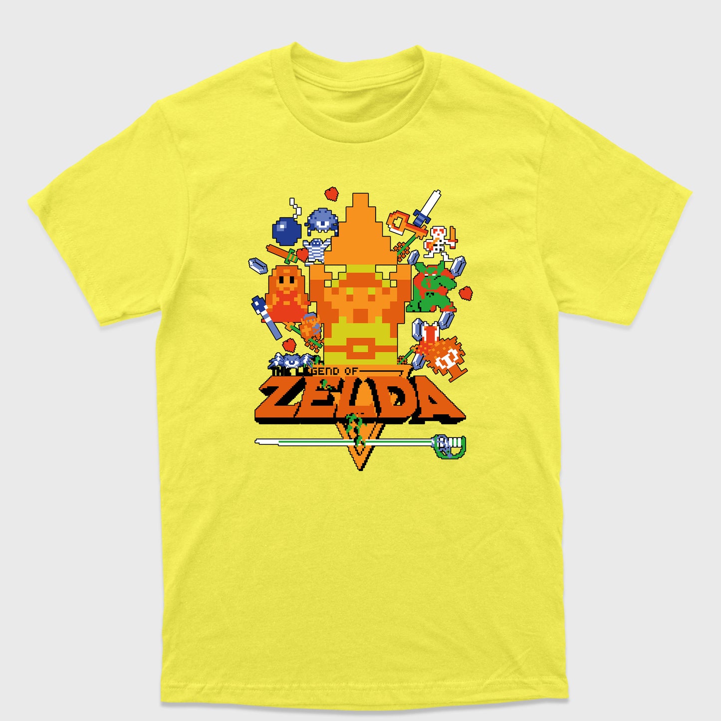 Camiseta Básica The Legend of Zelda Pixel Art