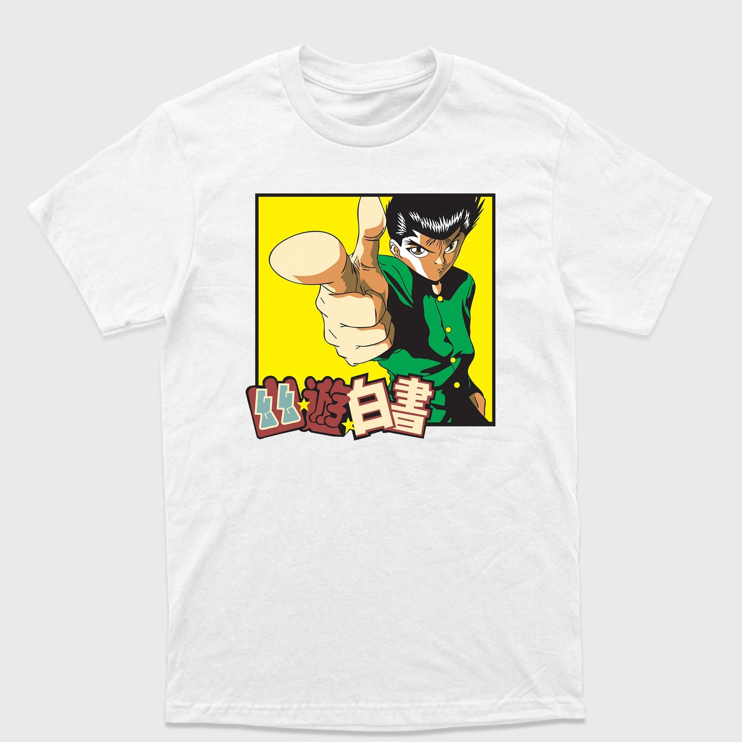 Camiseta Básica Yusuke Urameshi Yu Yu Hakusho - branco