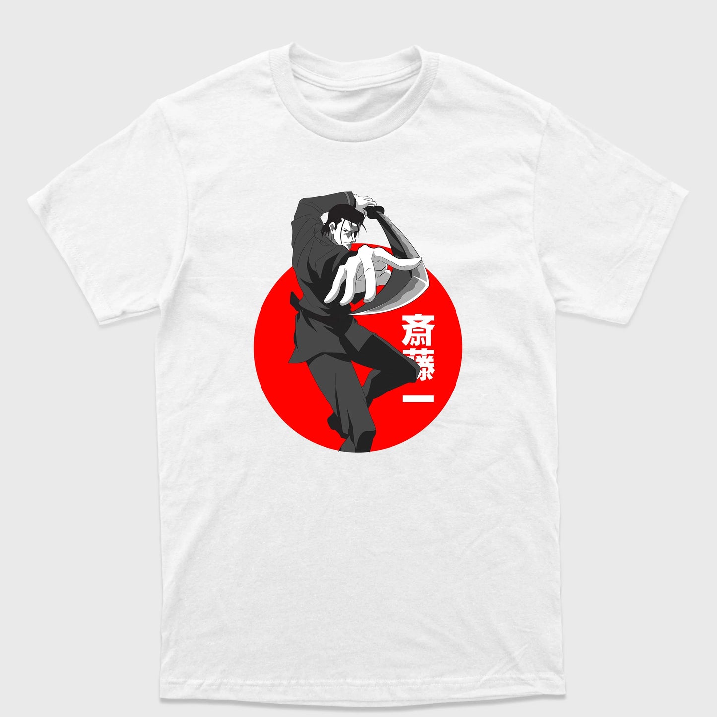 Camiseta Básica Hajime Saito Samurai X-branco