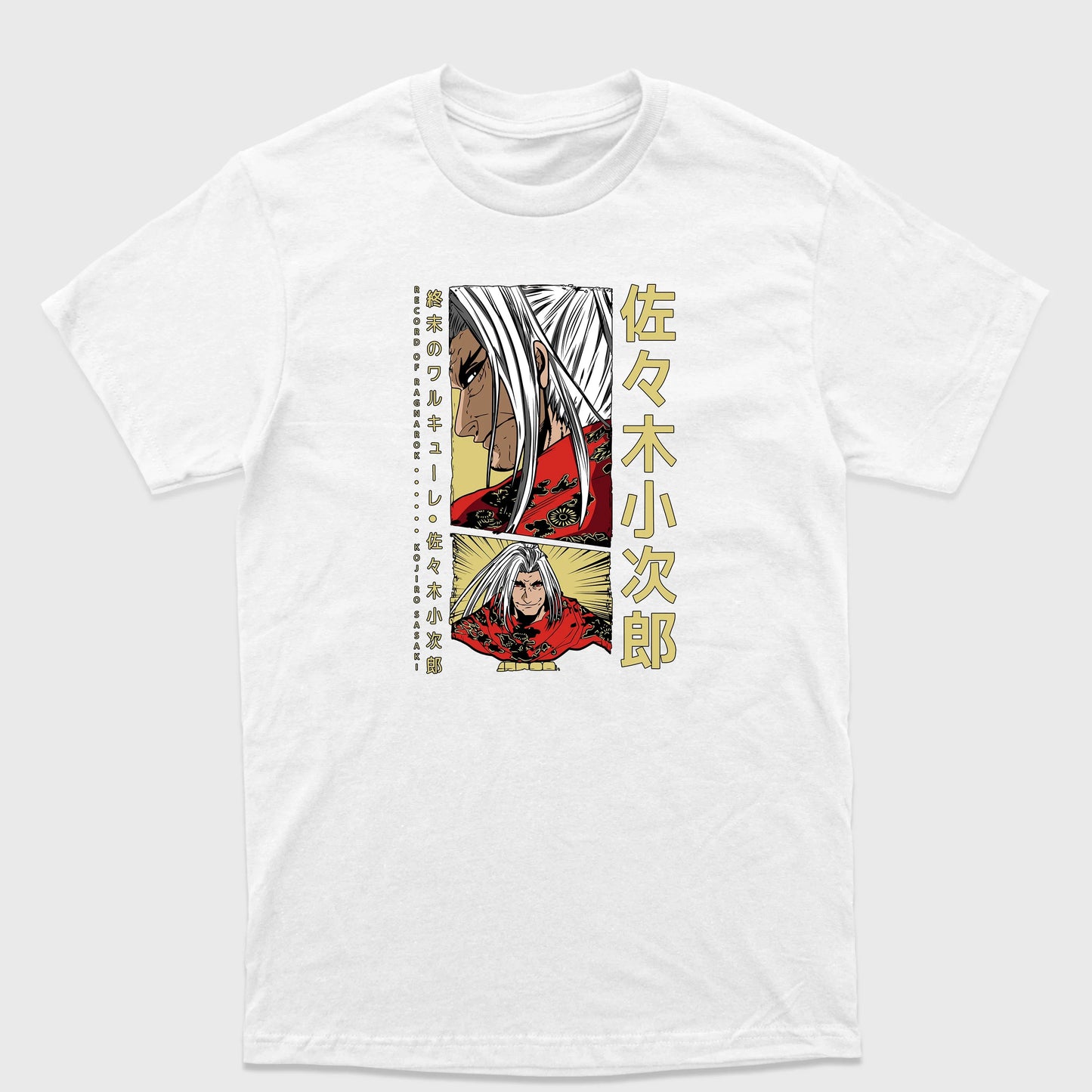 Camiseta Básica Sasaki Kojiro Record of Ragnarok-branco