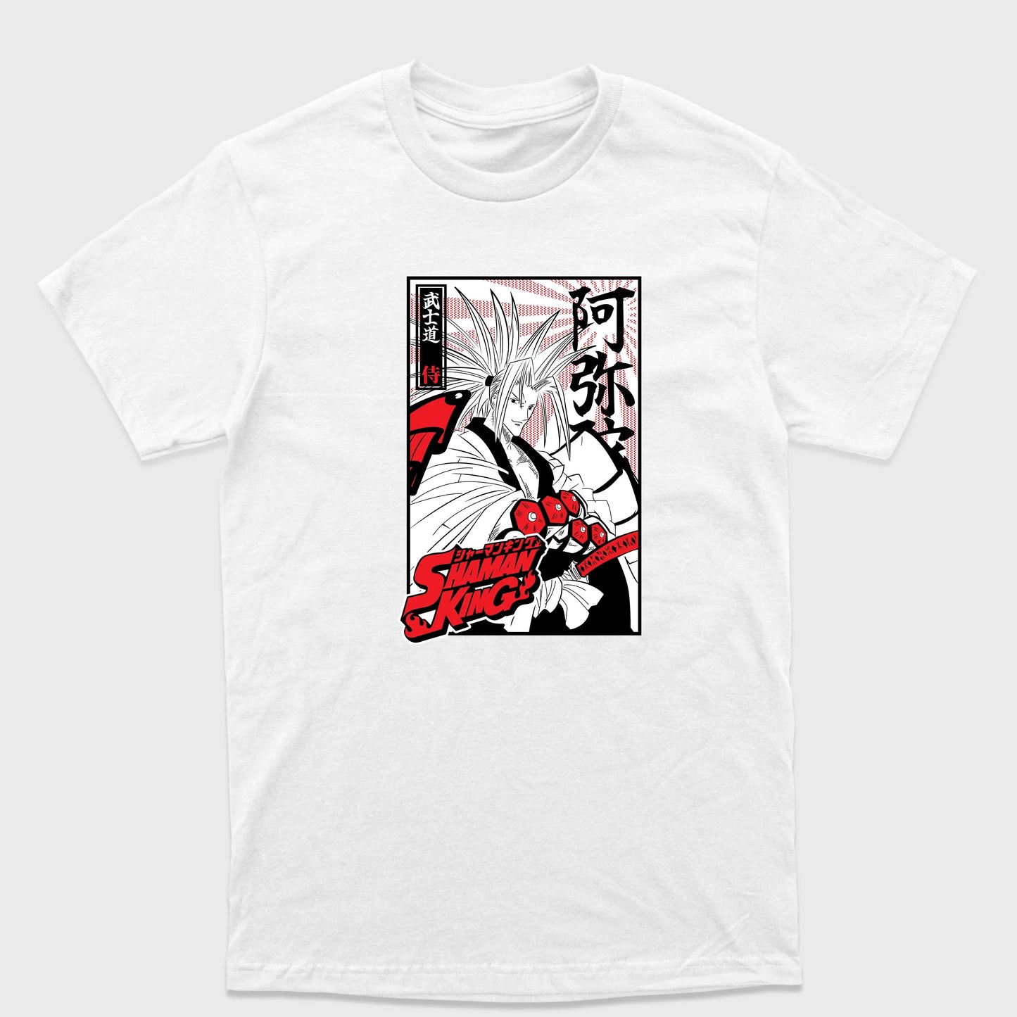 Camiseta Básica Amidamaru Shaman King-branco