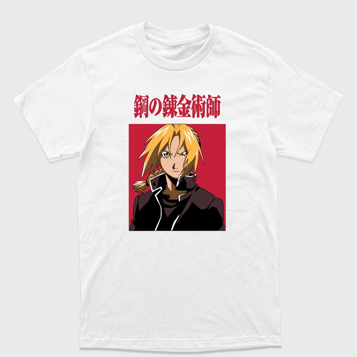 Camiseta Básica Edward Elric FullMetal Alchemist Branco