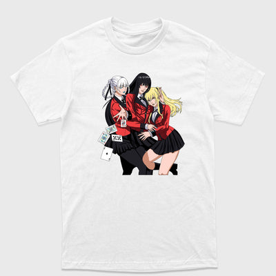 Camiseta Básica Yumeko Mary e Kirari Kakegurui Branco