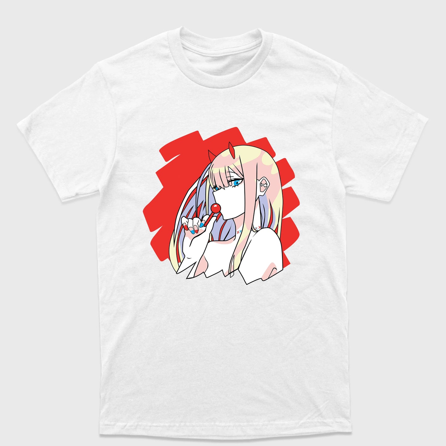 Camiseta Básica Zero Two Darling In The Franxx Branco