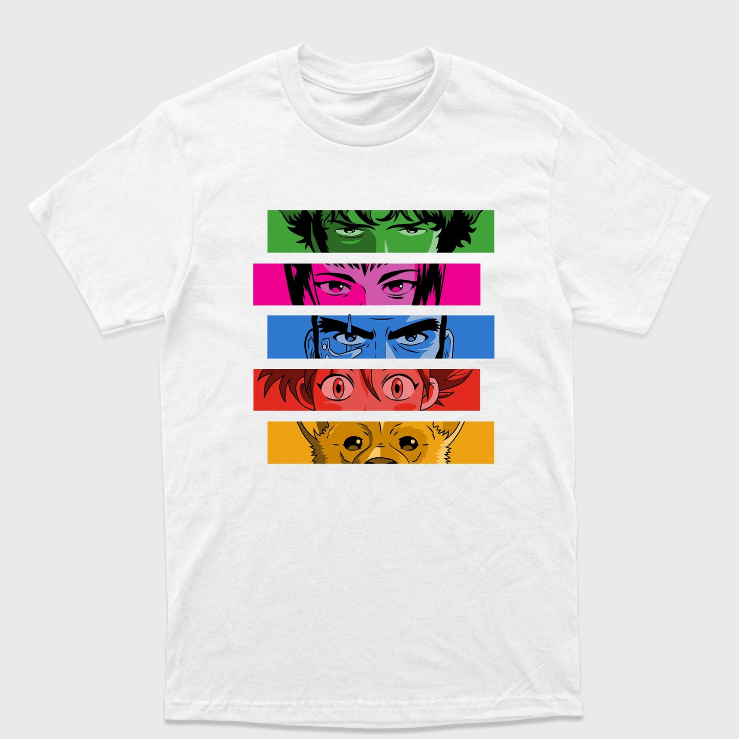 Camiseta Básica Cowboy Bebop Eyes-branco