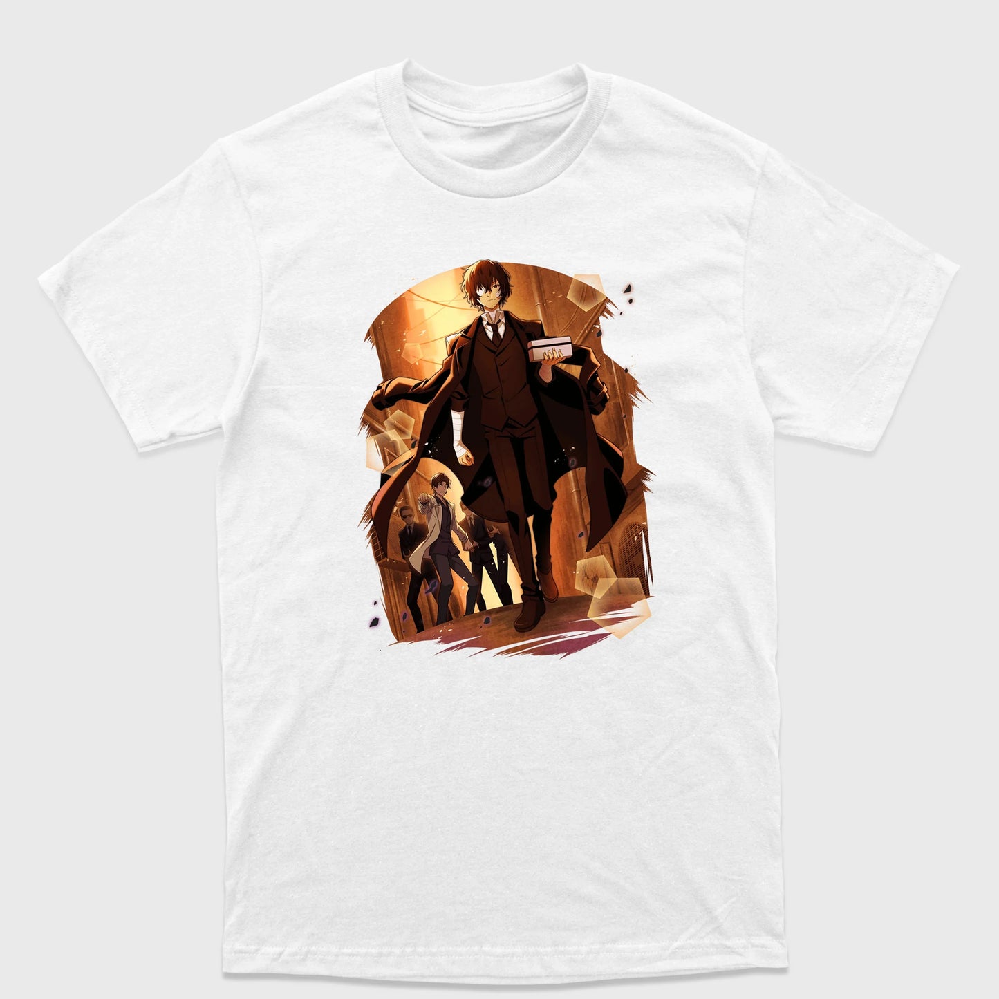 Camiseta Básica Osamu Dazai Bungou Stray Dogs-branco
