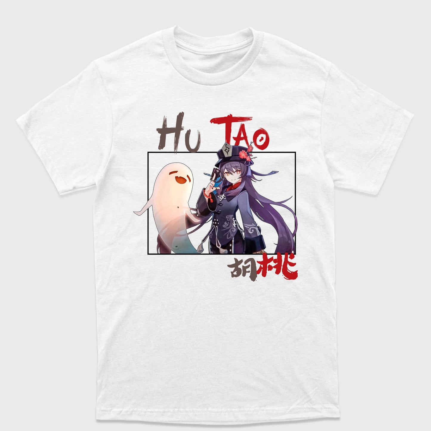 Camiseta Básica Genshin Impact Hu Tao Fantasma