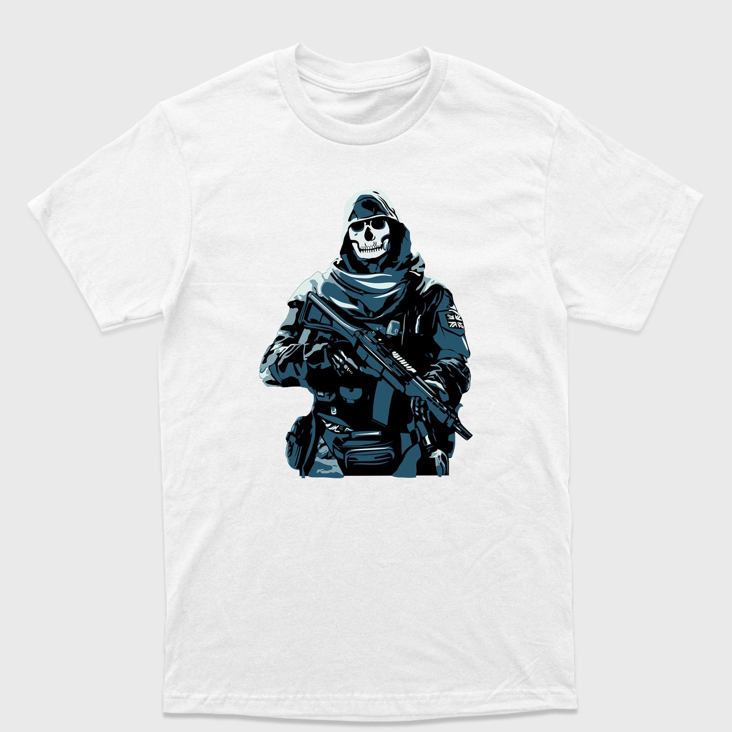 Camiseta Básica Ghost Soldier Call of Duty