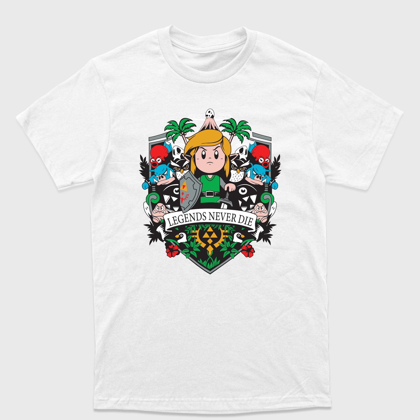 Camiseta Básica Legends Never Die Link Zelda