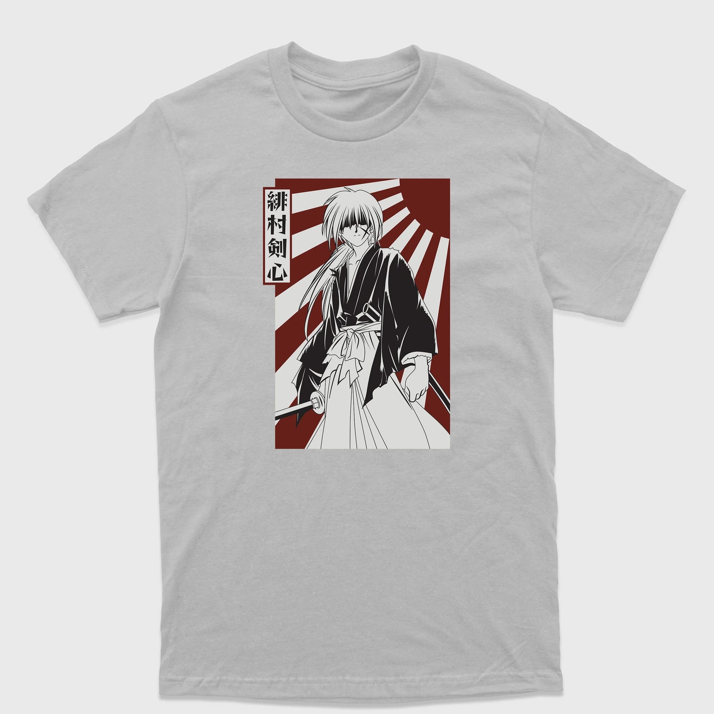 Camiseta Básica Kenshin Samurai X-cinza