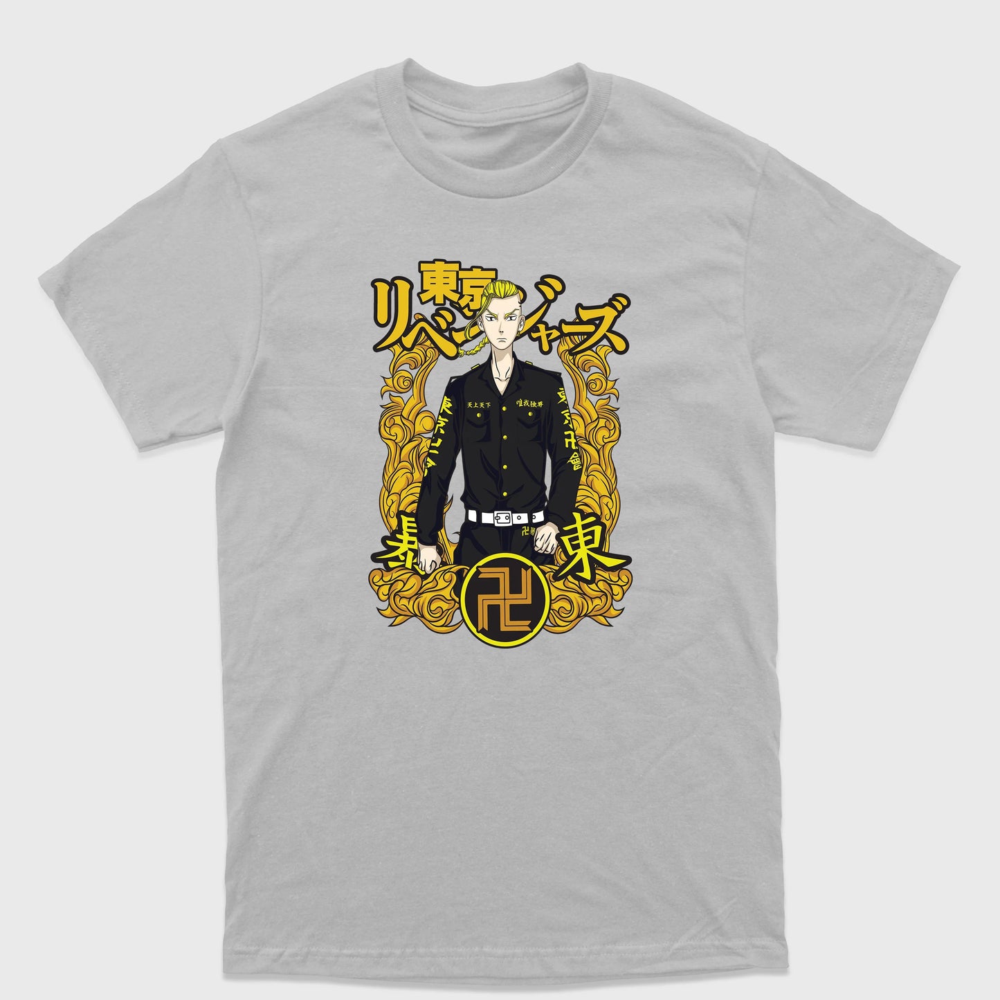 Camiseta Básica Draken Tokyo Revengers Cinza