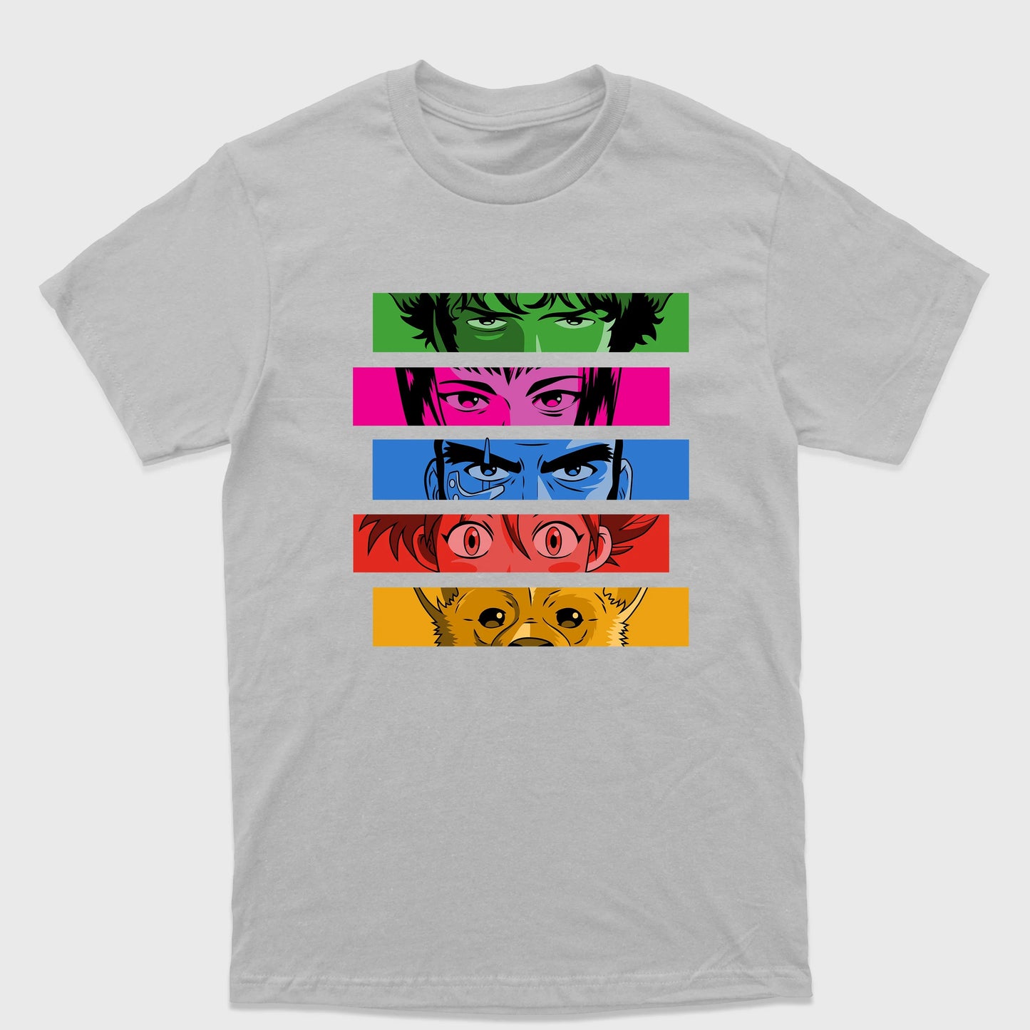 Camiseta Básica Cowboy Bebop Eyes-cinza