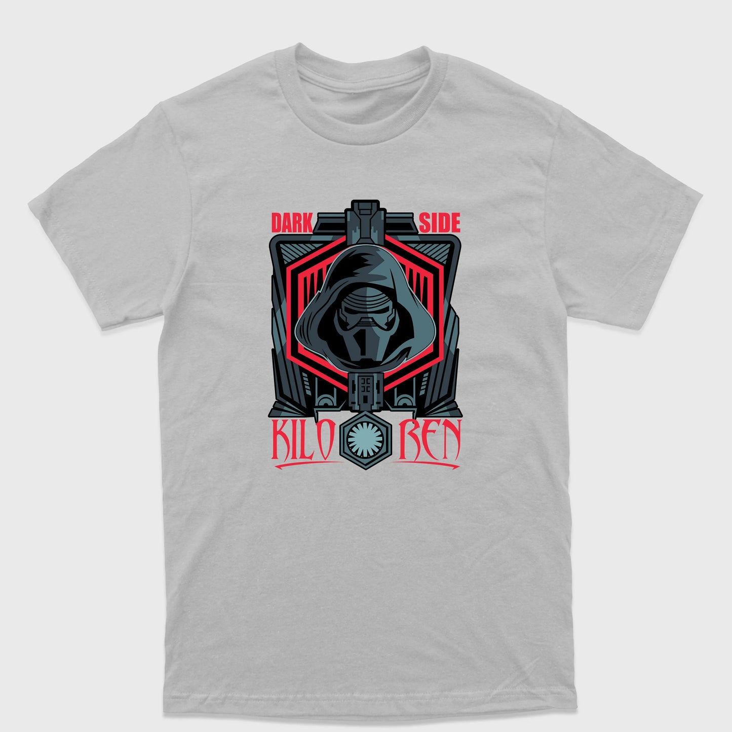 Camiseta Básica Kylo Ren Dark Side Star Wars Cinza