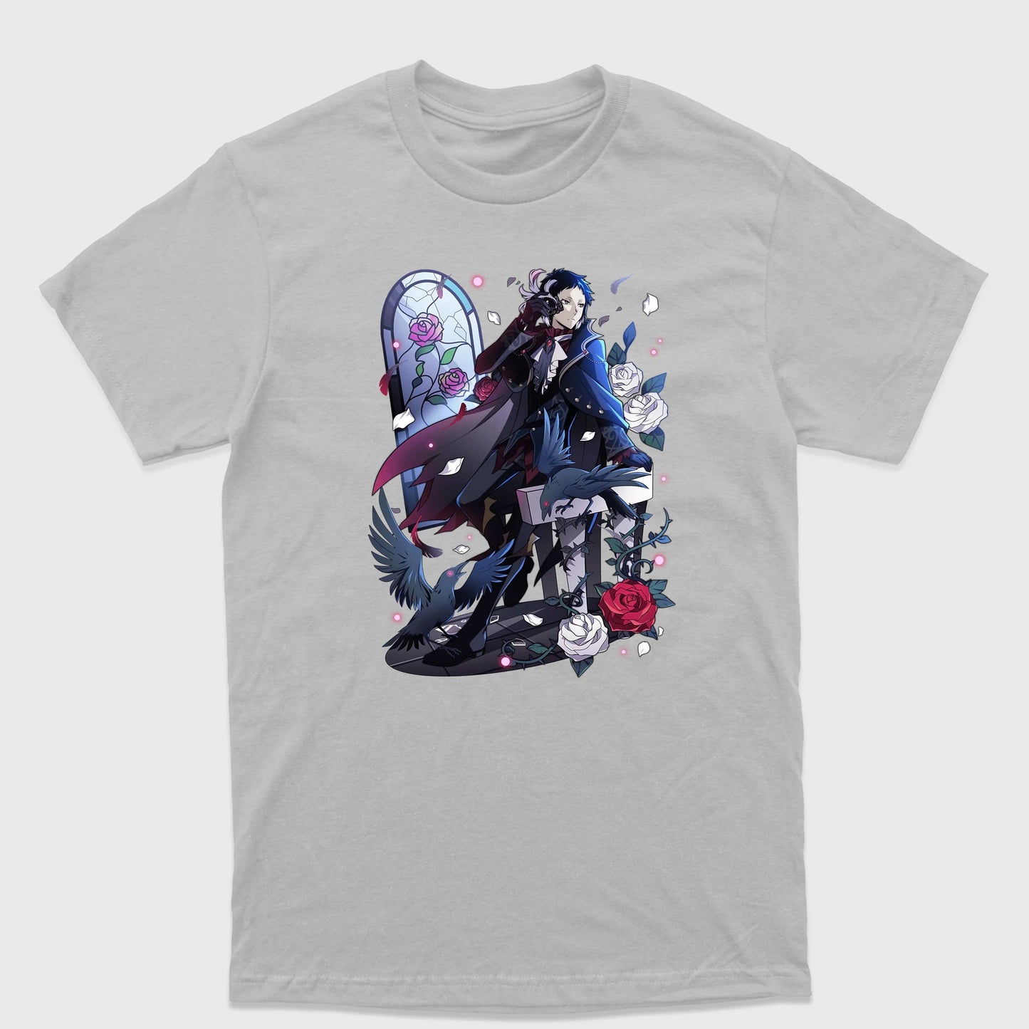 Camiseta Básica Akutagawa R. Bungou Stray Dogs-cinza