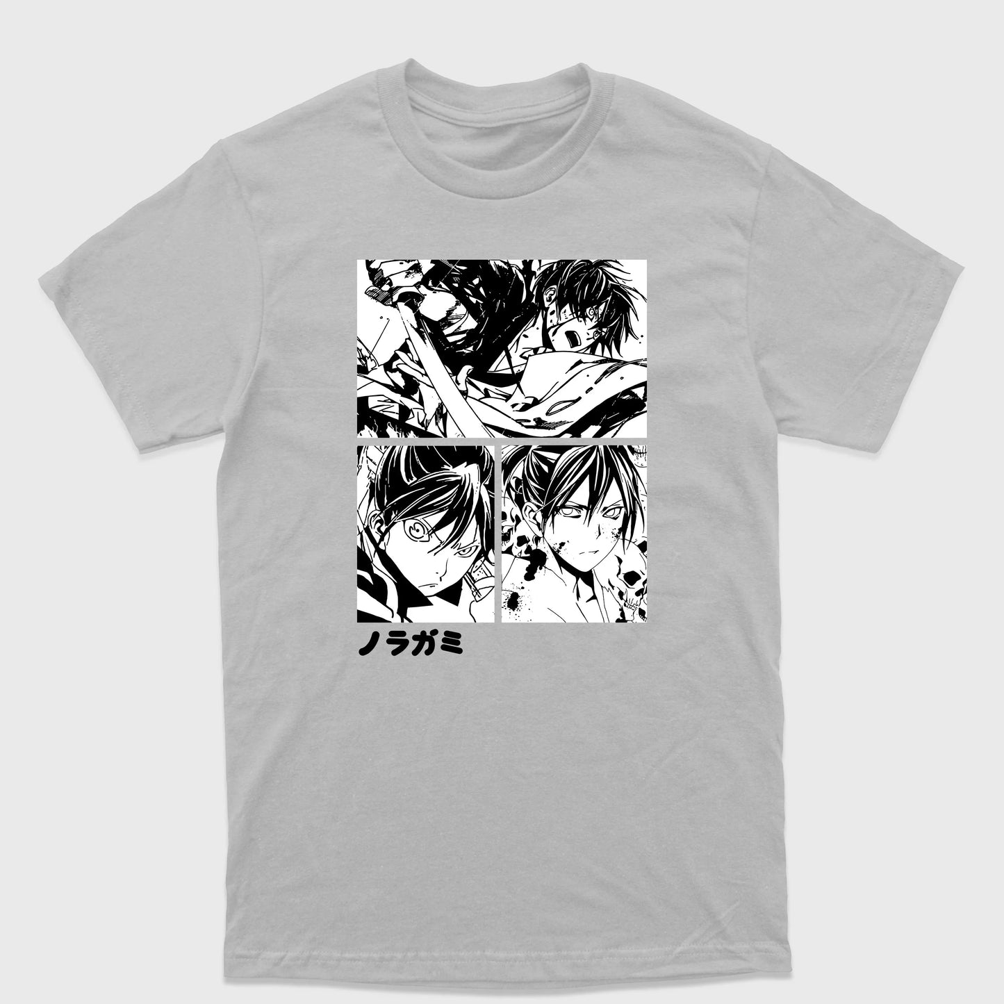 Camiseta Básica Noragami Yato Deus - Cinza