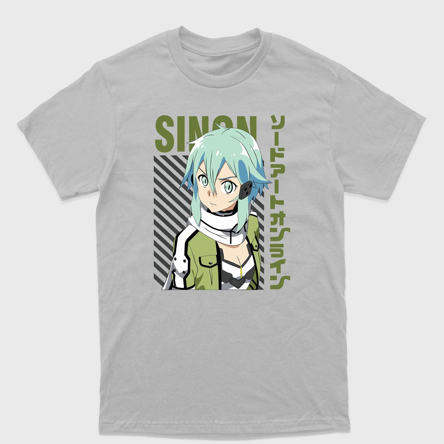 Camiseta Básica Sinon Sword Art Online Cinza