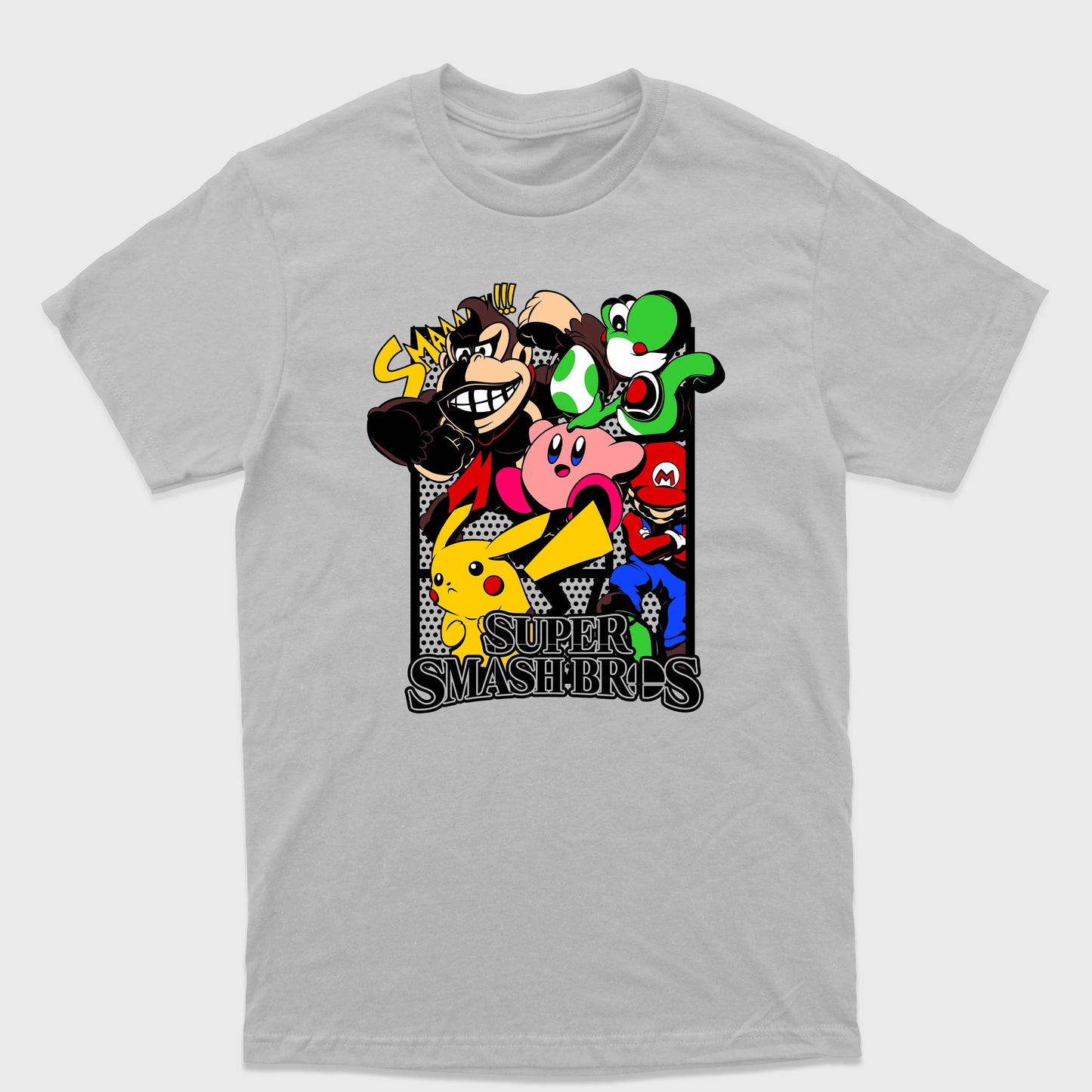 Camiseta Básica Super Smash Bros Personagens