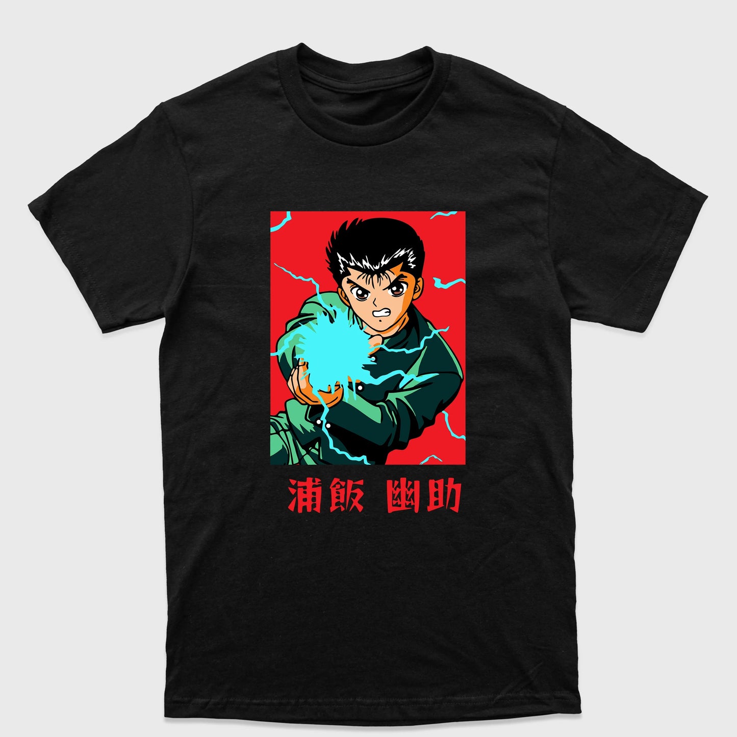 Camiseta Básica Reigan Yusuke Yu Yu Hakusho - Preto