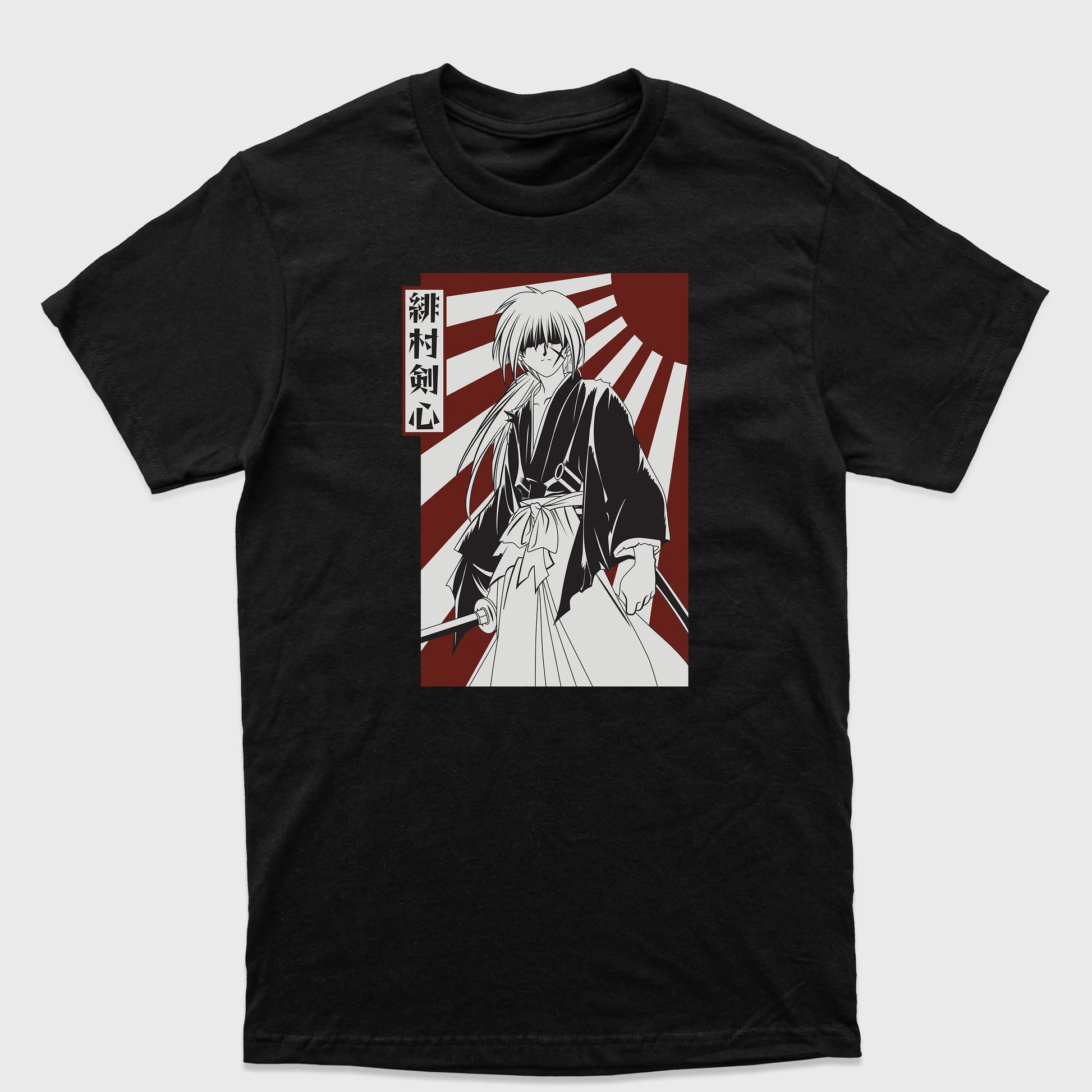Camiseta Básica Kenshin Samurai X-preto
