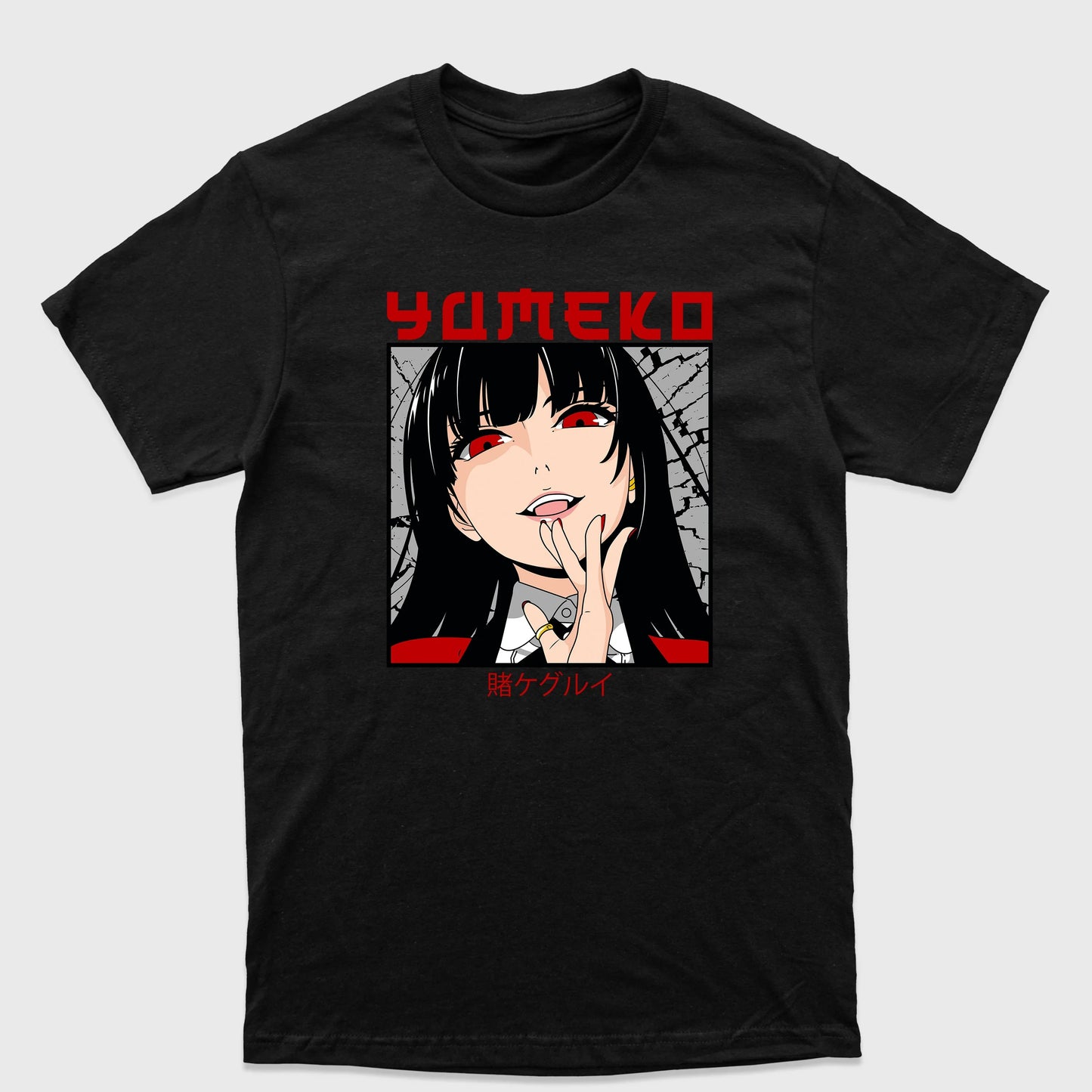 Camiseta Básica Yumeko Kakegurui Preto