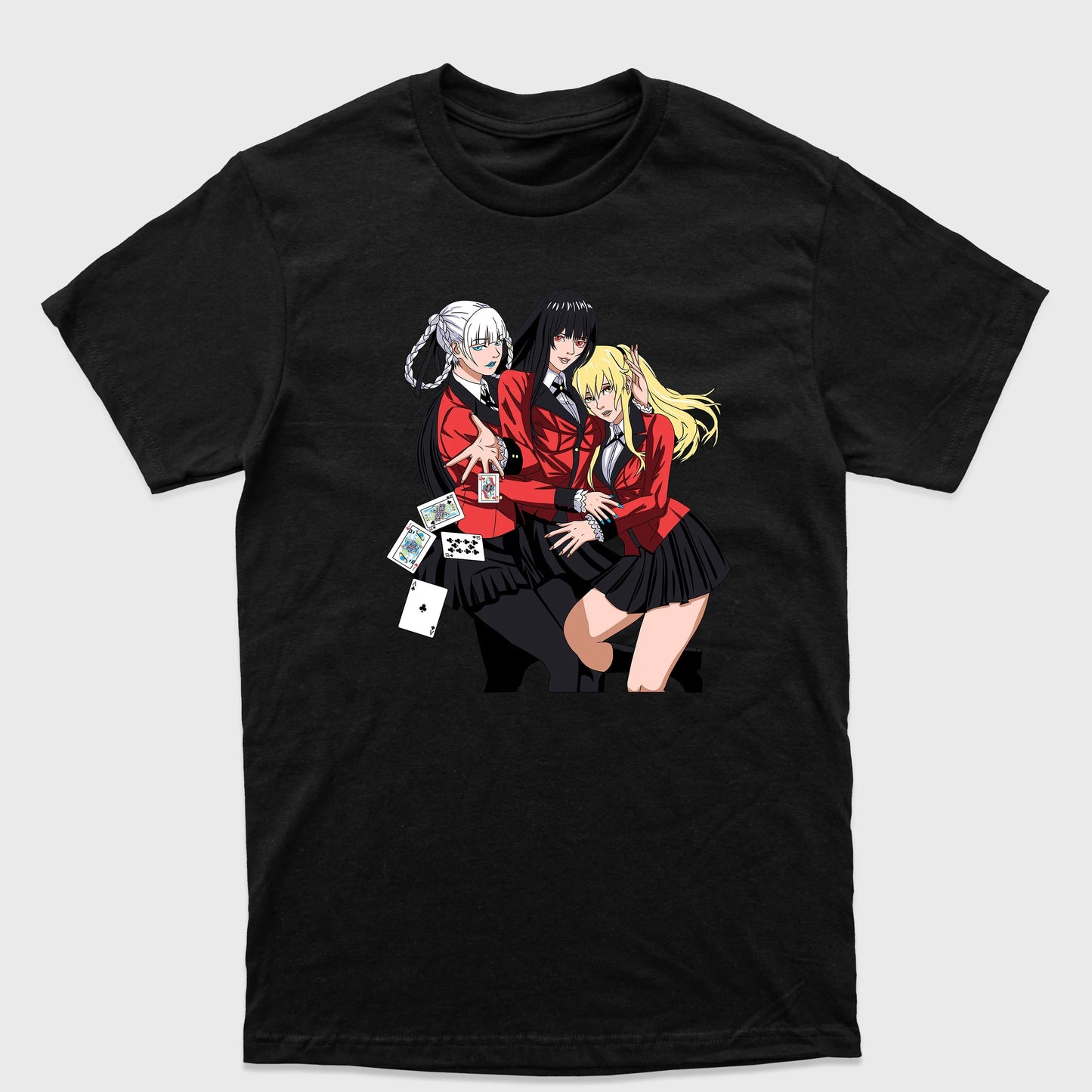 Camiseta Básica Yumeko Mary e Kirari Kakegurui Preto