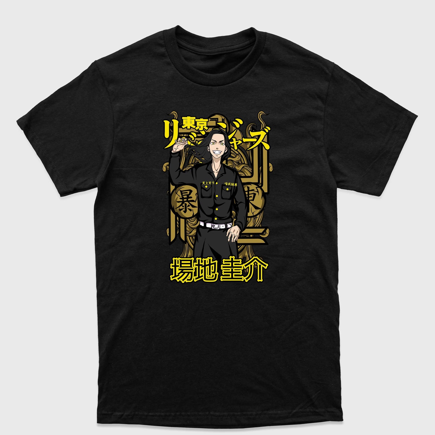 Camiseta Básica Keisuke Baji Tokyo Revengers Preto