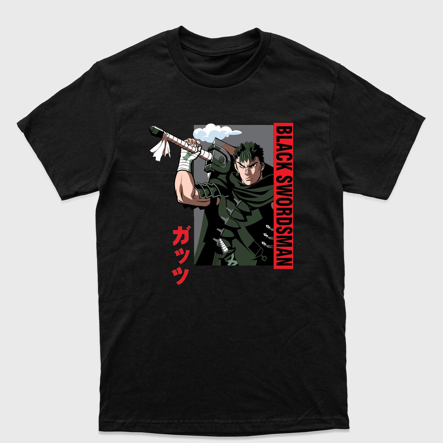 Camiseta Básica Guts Berserk-preto