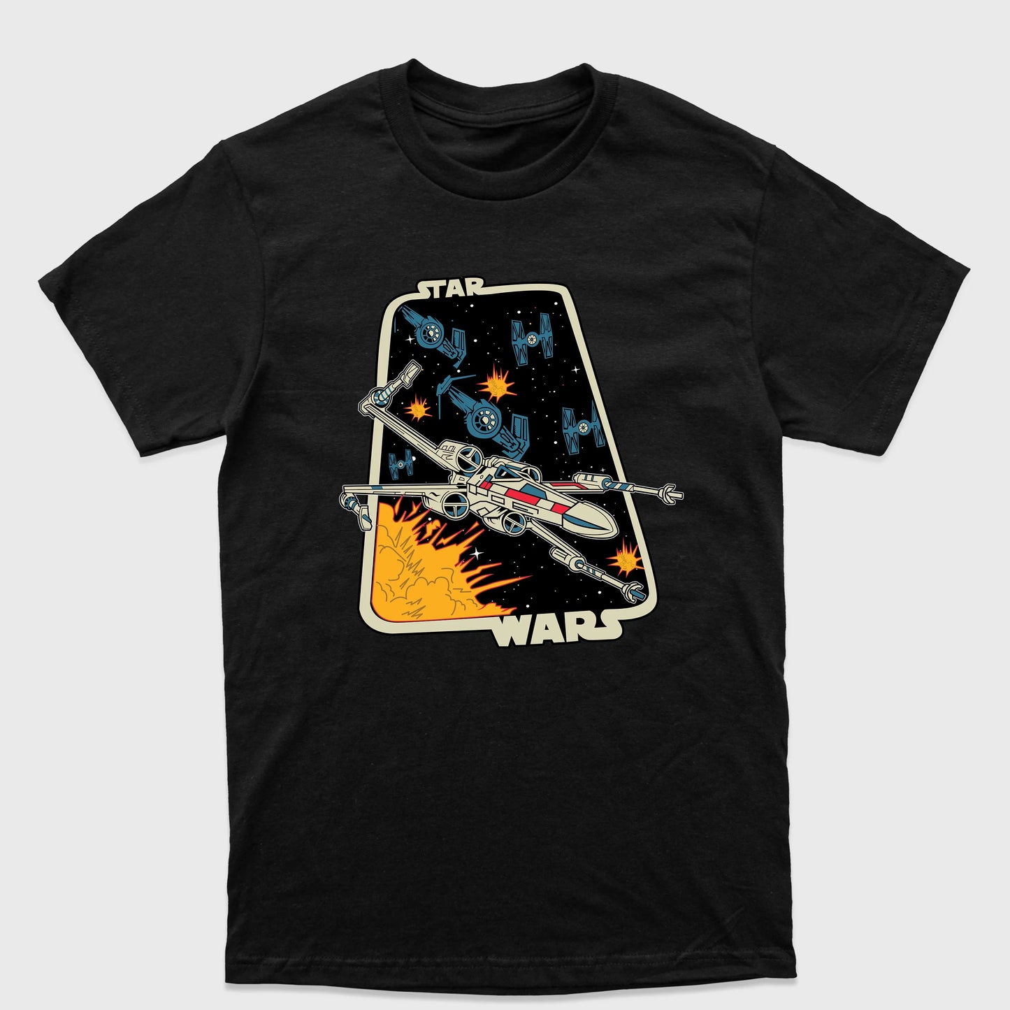 Camiseta Básica Nave Espacial Star Wars Preto