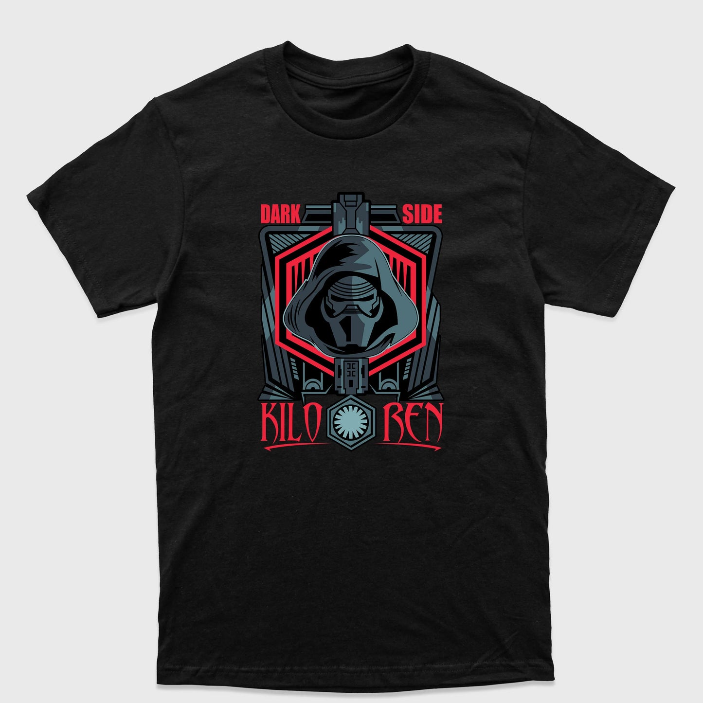 Camiseta Básica Kylo Ren Dark Side Star Wars Preto
