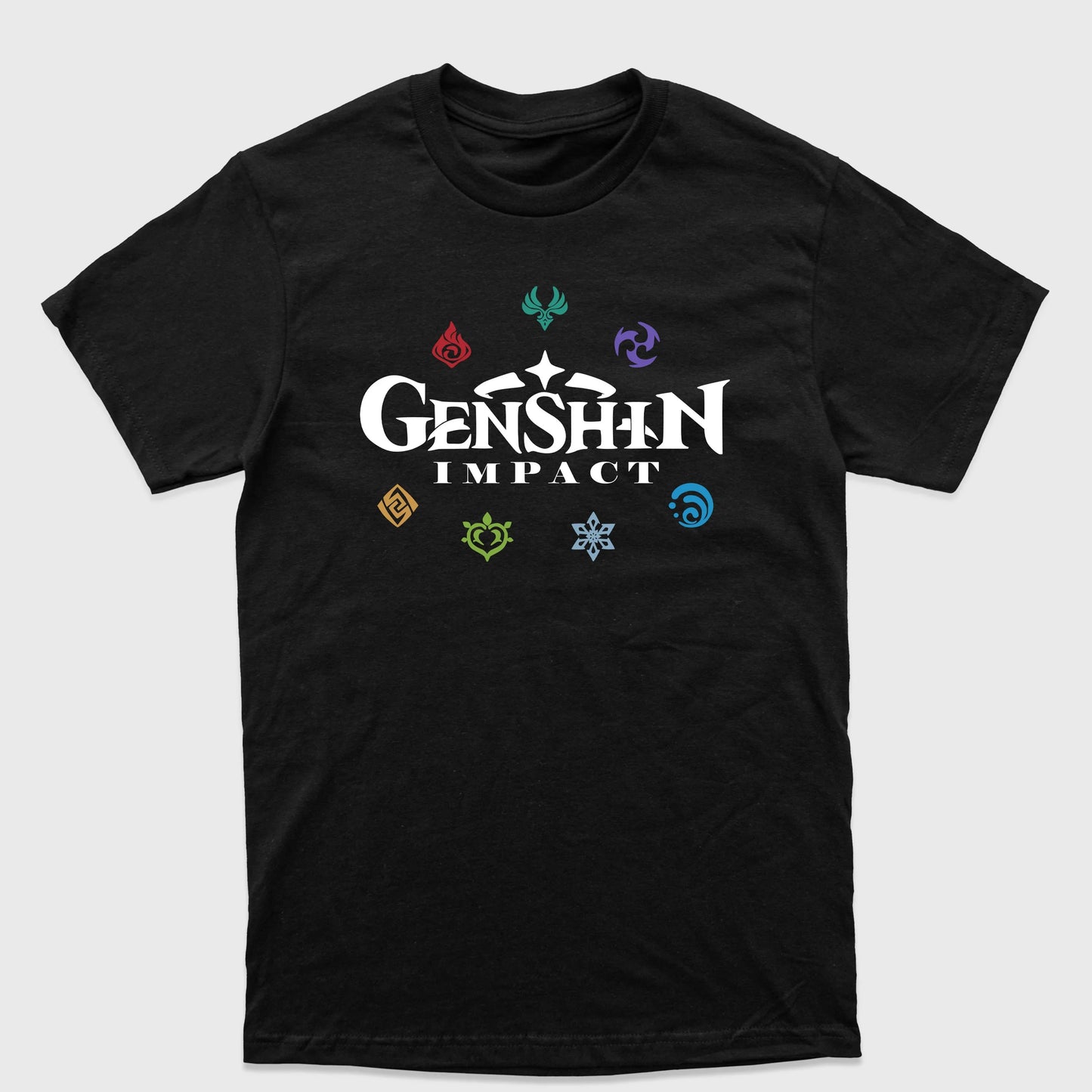 Camiseta Básica Genshin Impact Logo