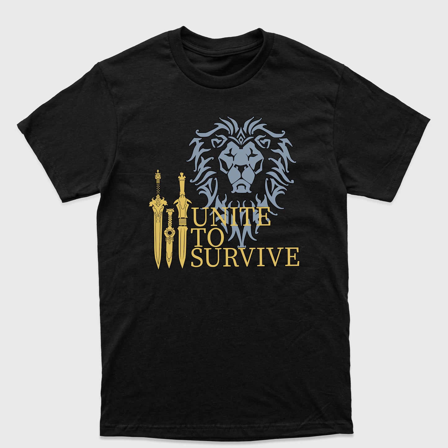 Camiseta Básica Unite to Survive Alliance WoW