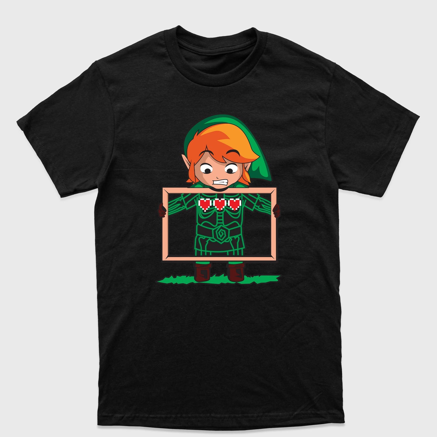 Camiseta Básica Raio-X Corações Link