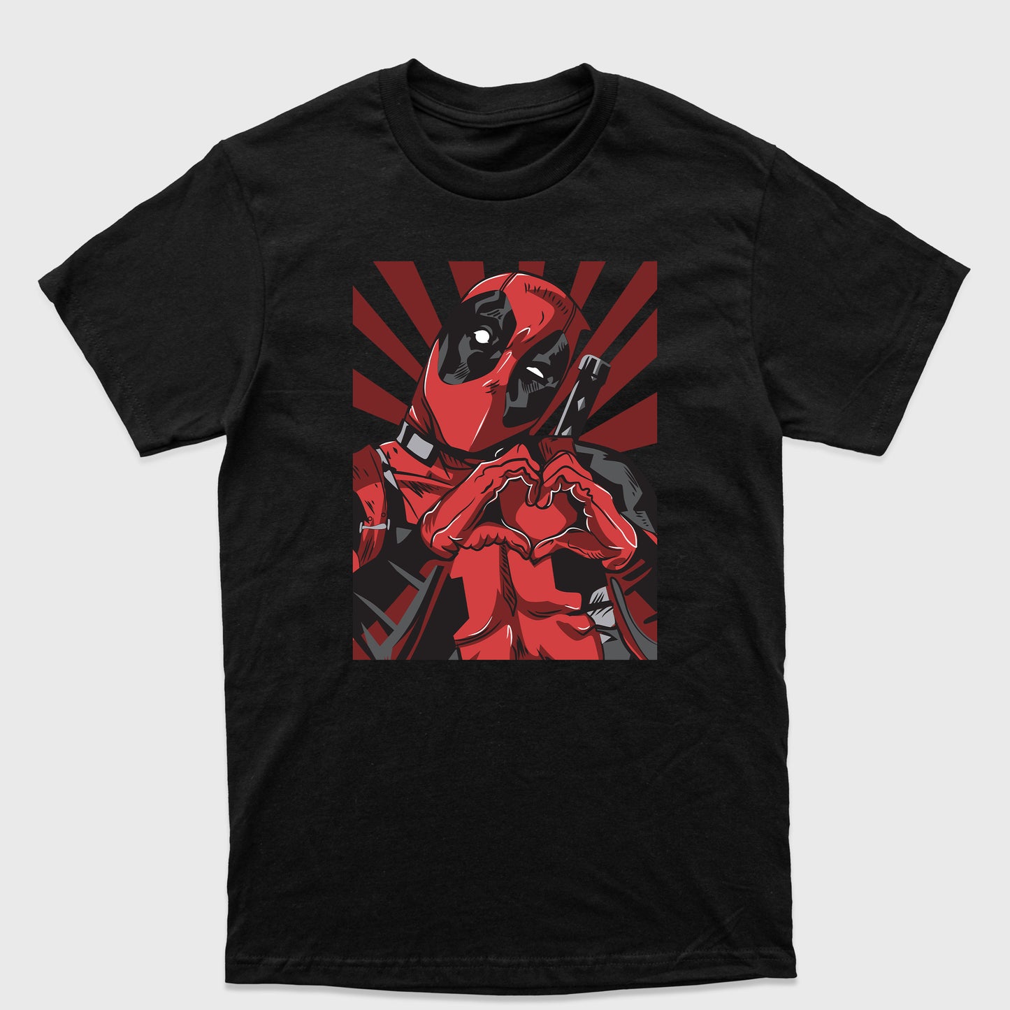 Camiseta Básica Deadpool Lovely Heart