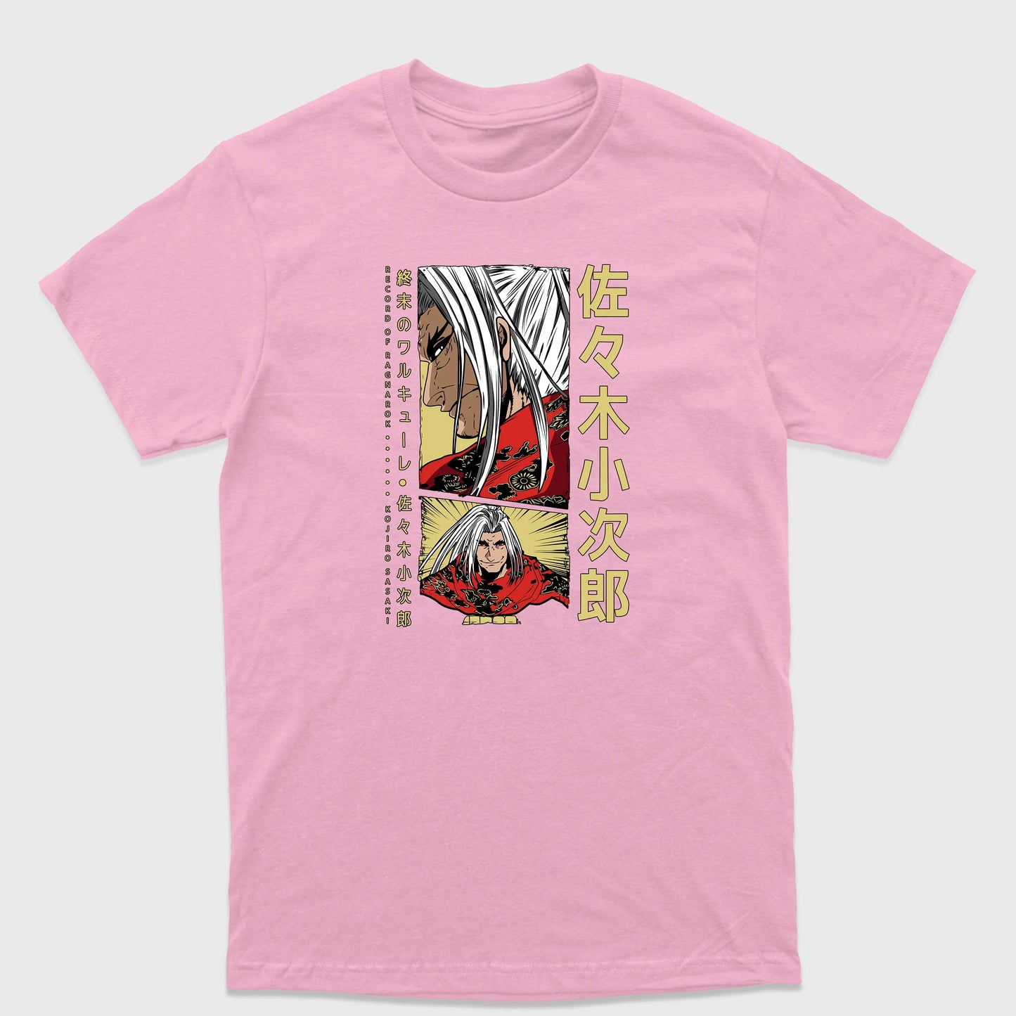 Camiseta Básica Sasaki Kojiro Record of Ragnarok-rosa bebe