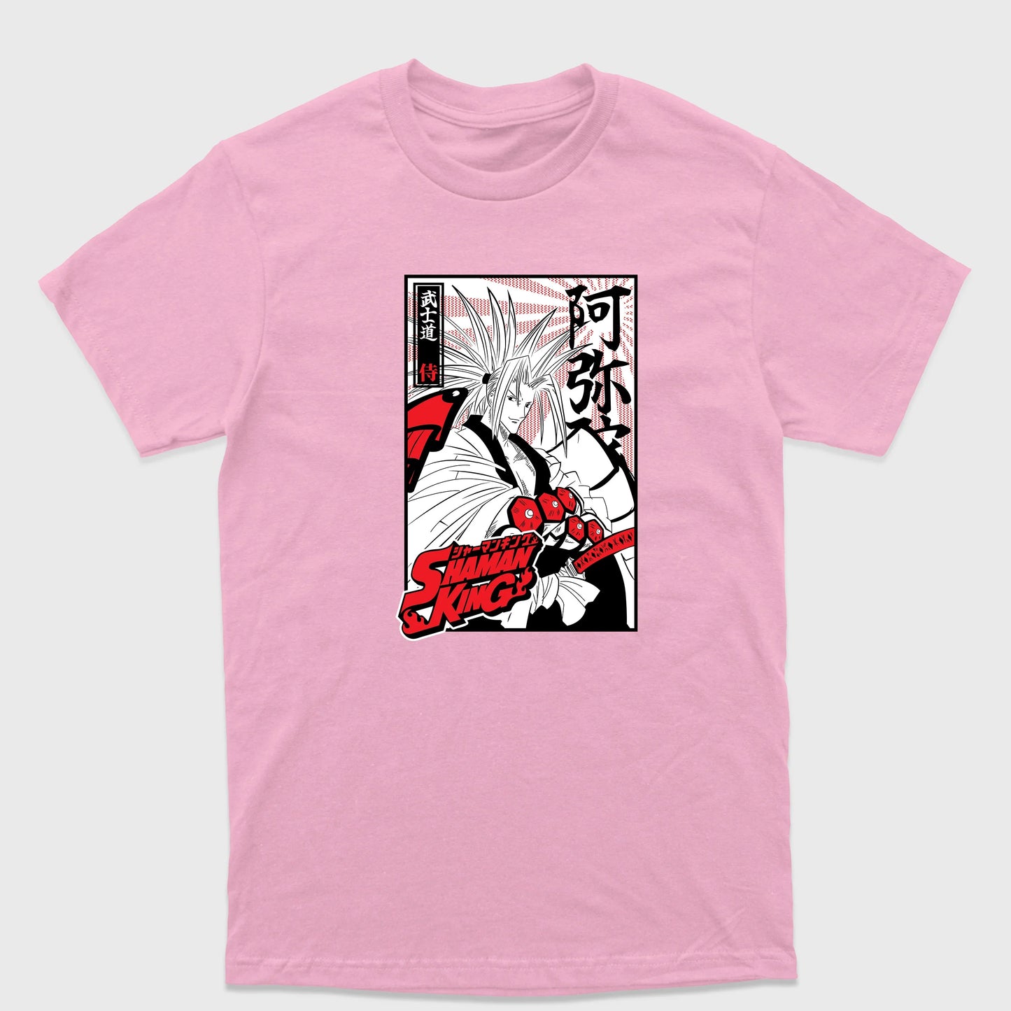 Camiseta Básica Amidamaru Shaman King-rosa bebe