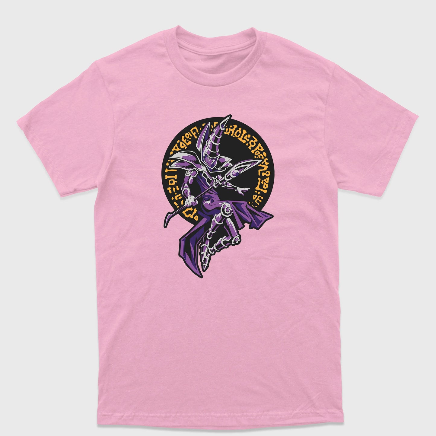 Camiseta Básica Mago Negro Yu-Gi-Oh!-rosa bebe