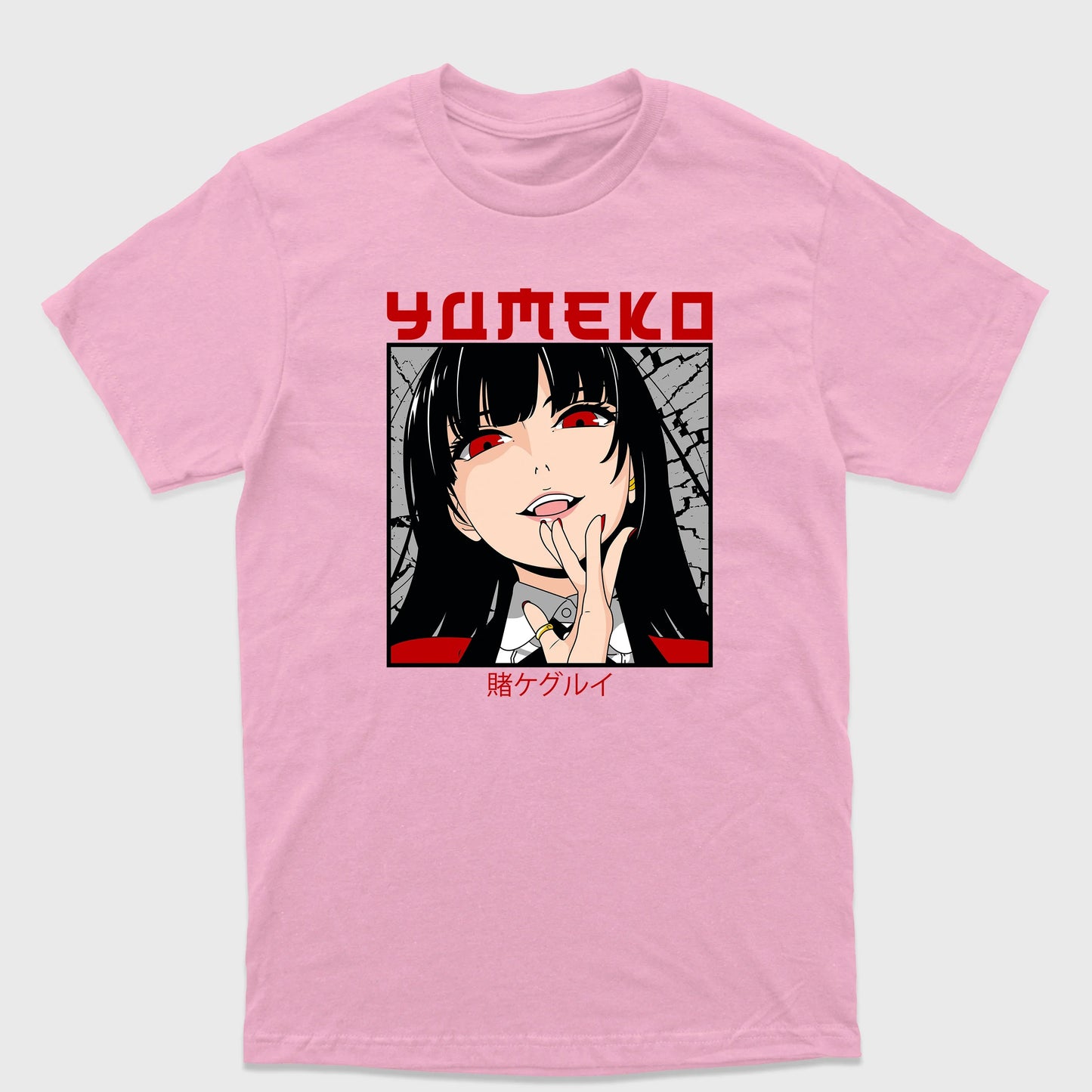 Camiseta Básica Yumeko Kakegurui Rosa bebê
