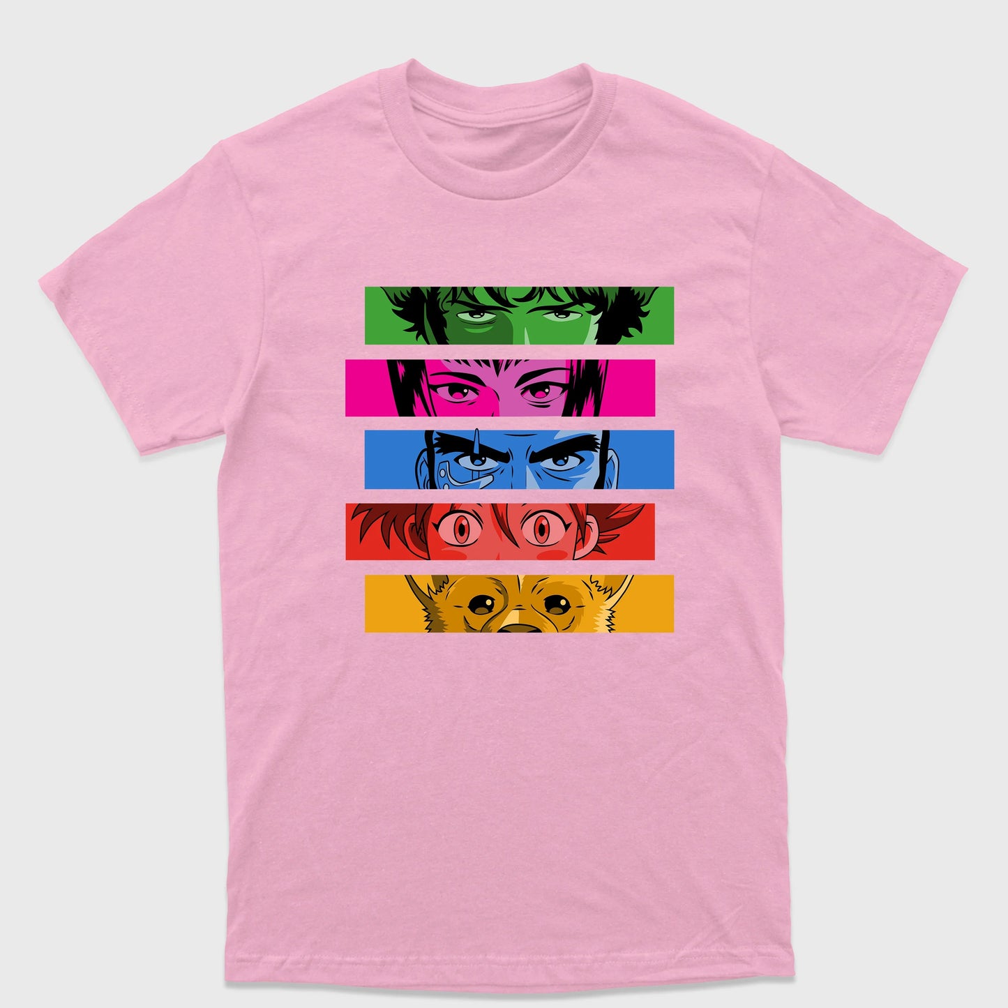 Camiseta Básica Cowboy Bebop Eyes-rosa bebe