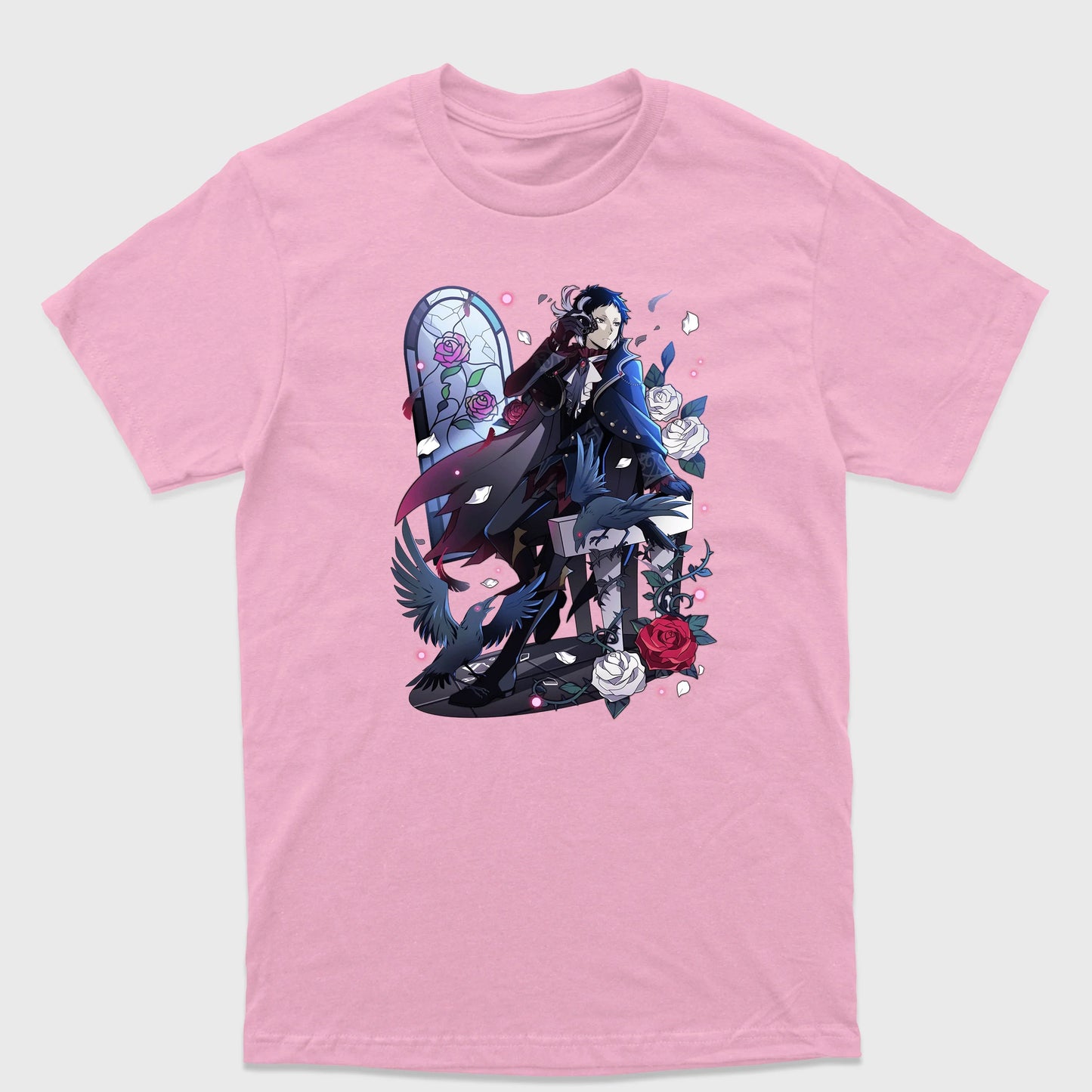 Camiseta Básica Akutagawa R. Bungou Stray Dogs-rosa bebe