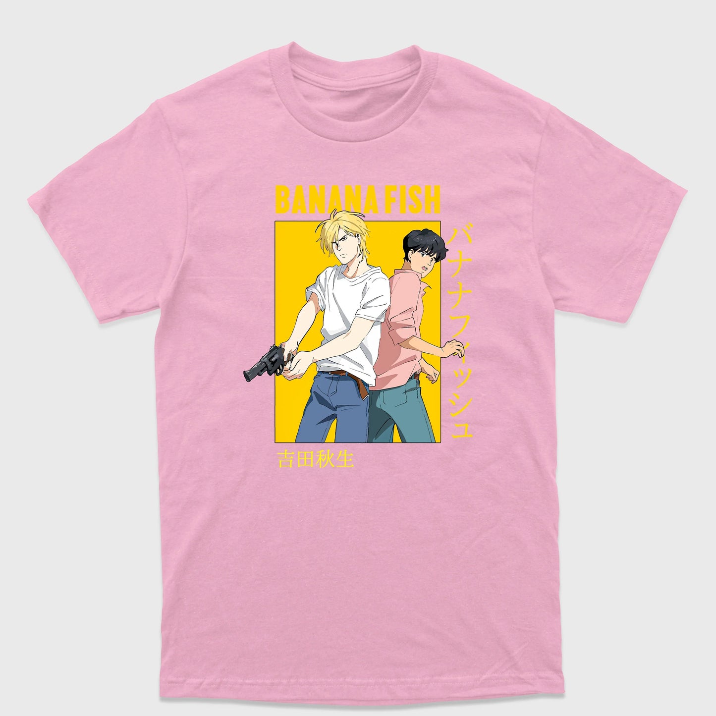 Camiseta Básica Ash Lynx e Eiji O. Banana Fish