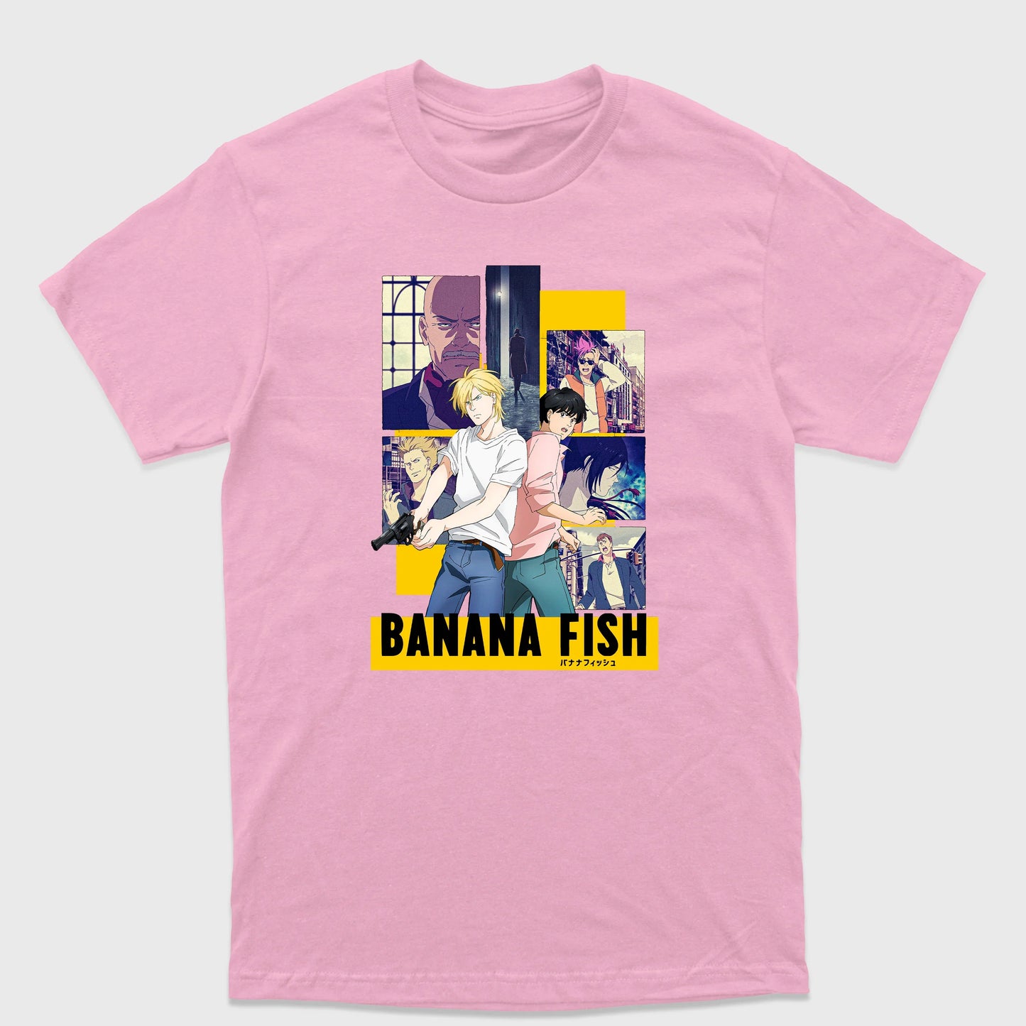 Camiseta Básica Banana Fish Eiji e Ash