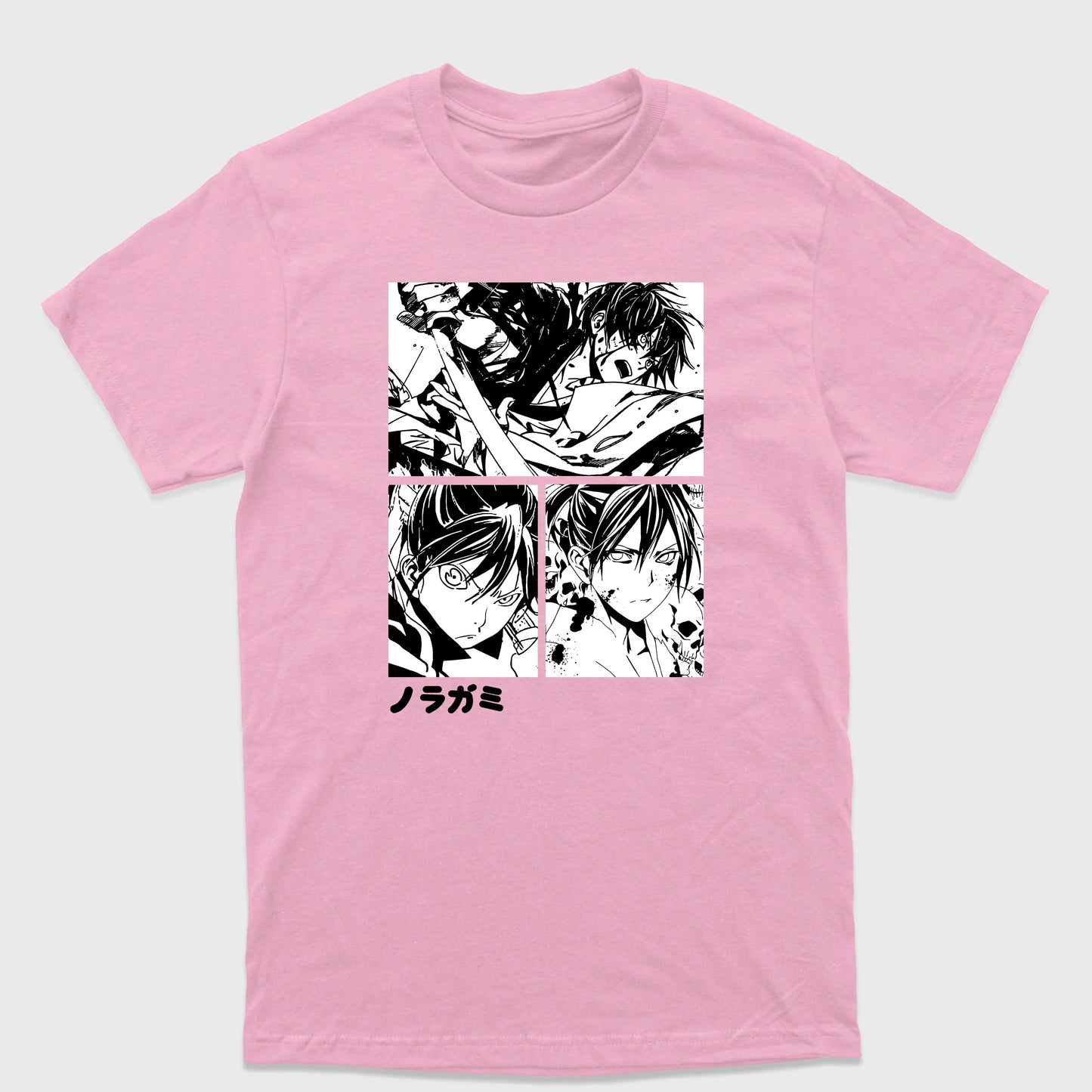 Camiseta Básica Noragami Yato Deus - Rosa Bebê