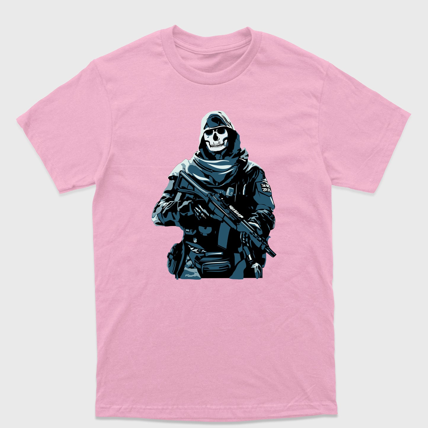 Camiseta Básica Ghost Soldier Call of Duty