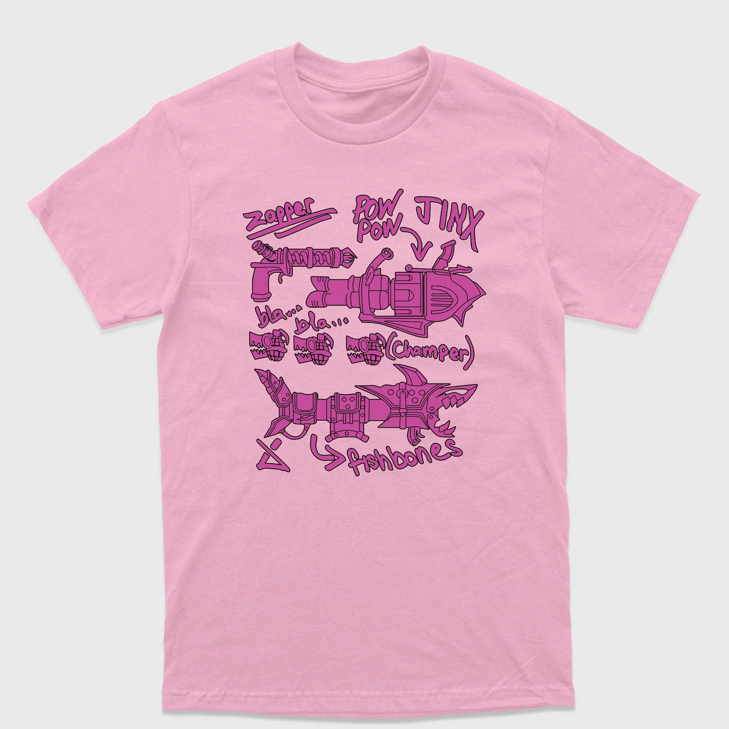 Camiseta Básica Coleção Armas Jinx LoL